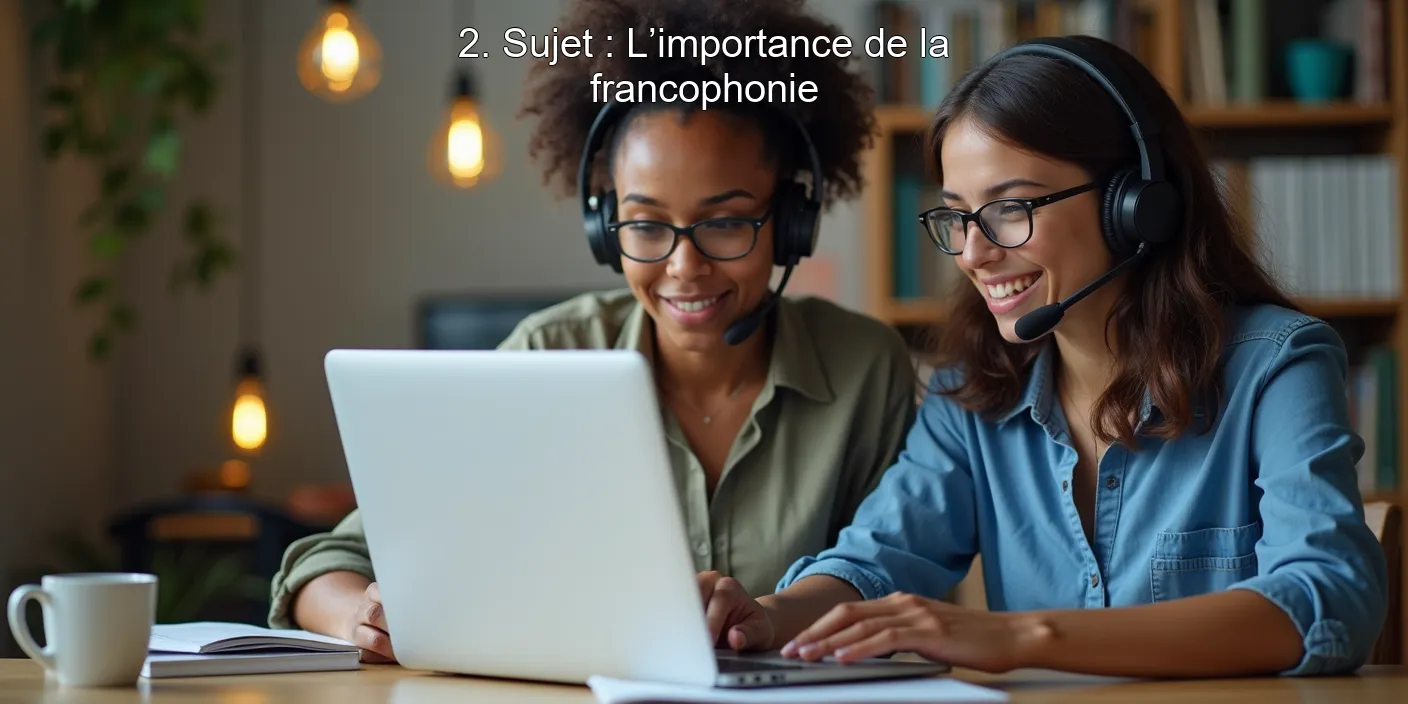 2. Sujet : L’importance de la francophonie